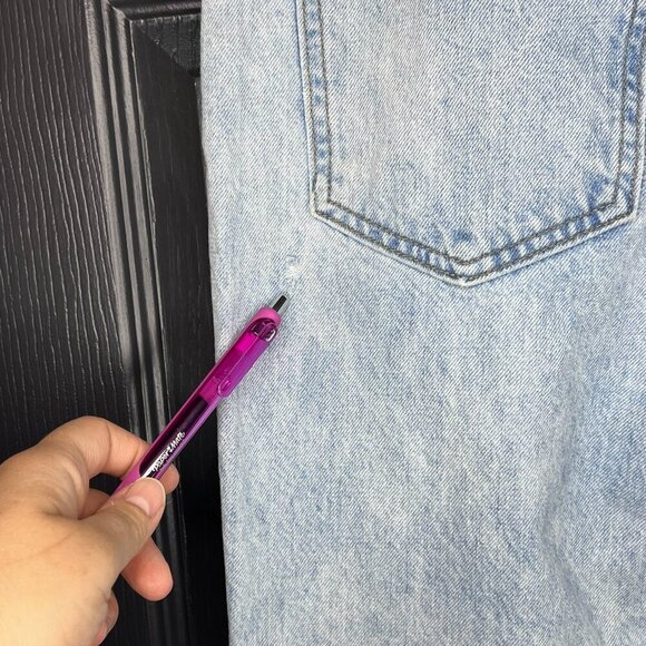 Denim Forum The BF Boyfriend High Rise Loose 28L Size 29 Light Wash - Picture 6 of 15